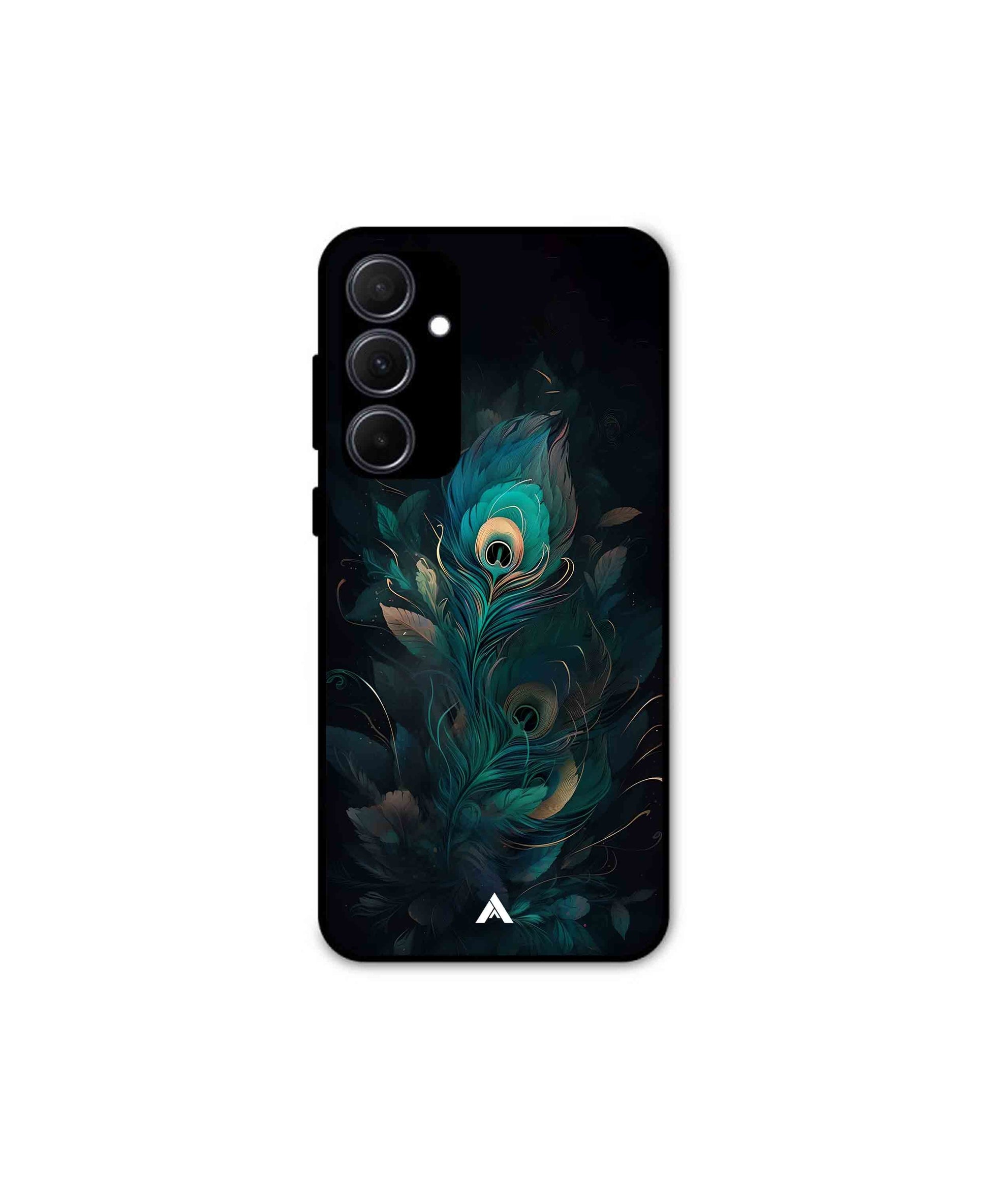 Krishna Mor Punkh Metal Back Cover Phone Case for Samsung Galaxy A35 