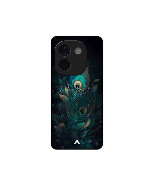 Krishna Mor Punkh Metal Back Cover Phone Case for Vivo T3 Pro 