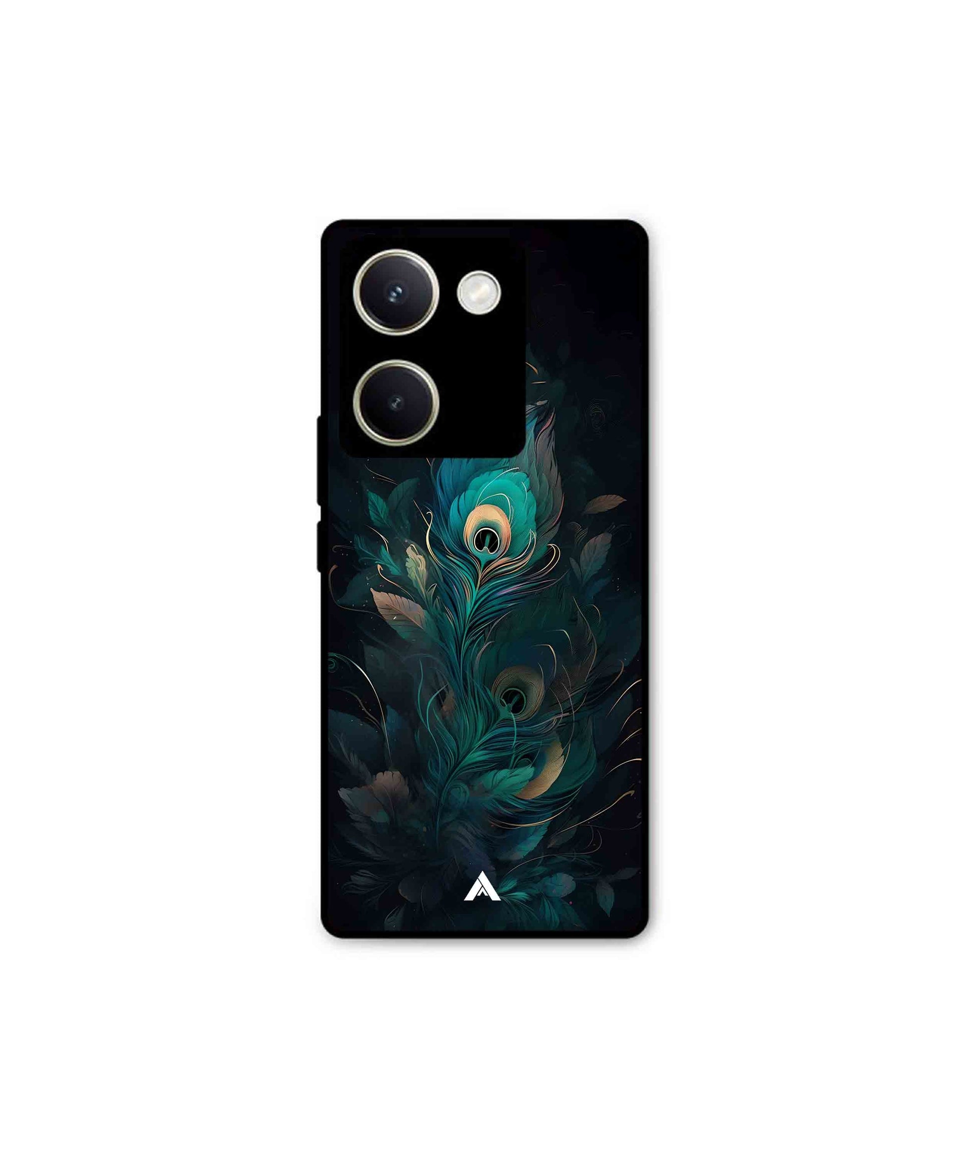 Krishna Mor Punkh Metal Back Cover Phone Case for Vivo Y200 Pro 