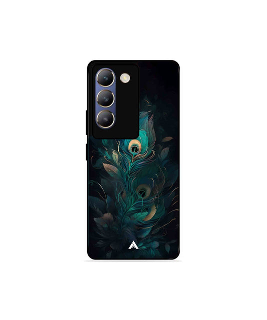 Krishna Mor Punkh Metal Back Cover Phone Case for Vivo Y200e 