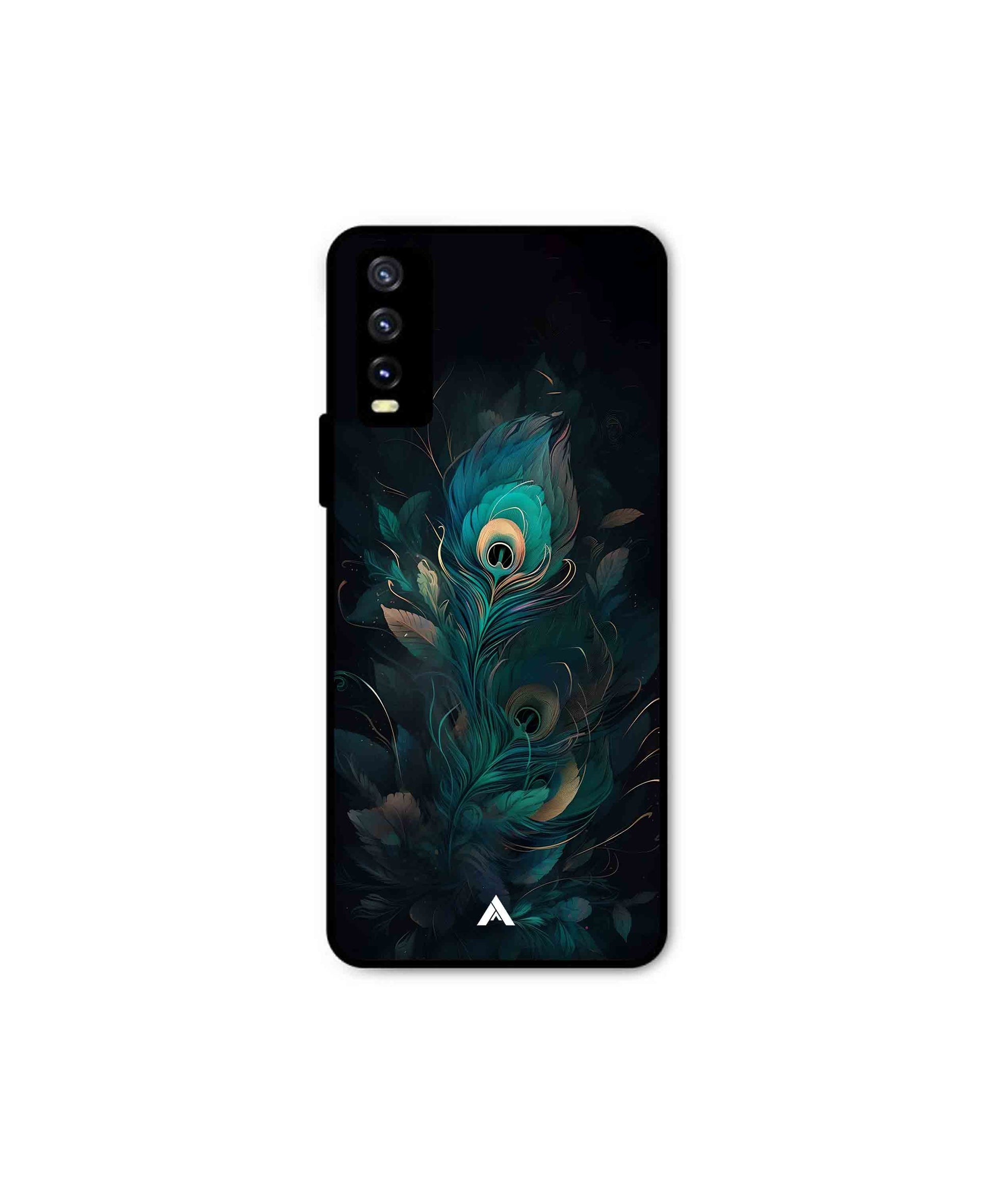 Krishna Mor Punkh Metal Back Cover Phone Case for Vivo Y20i 