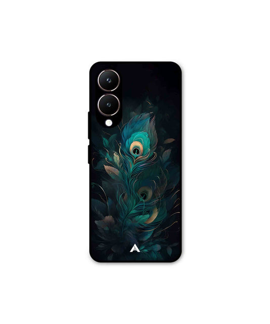 Krishna Mor Punkh Metal Back Cover Phone Case for Vivo Y28 