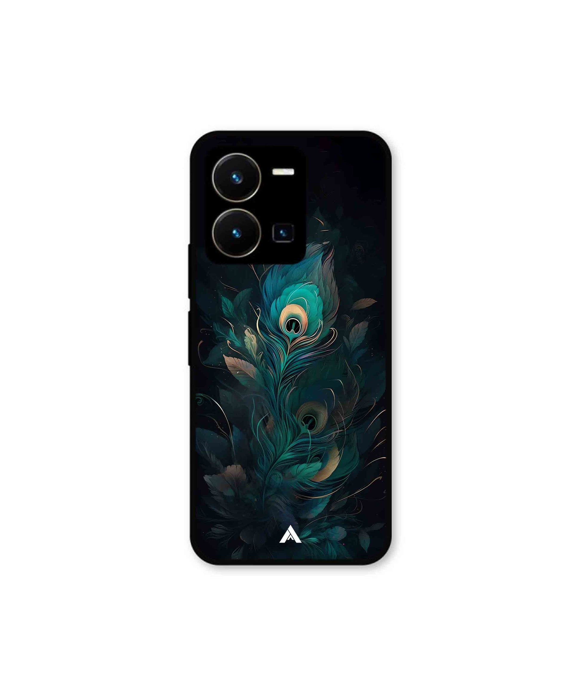 Krishna Mor Punkh Metal Back Cover Phone Case for Vivo Y35 