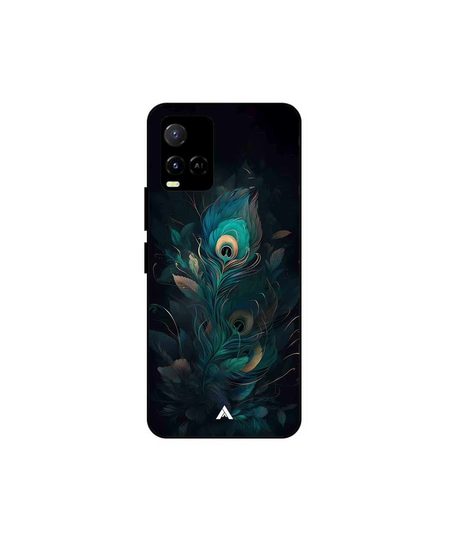 Krishna Mor Punkh Metal Back Cover Phone Case for Vivo Y36 