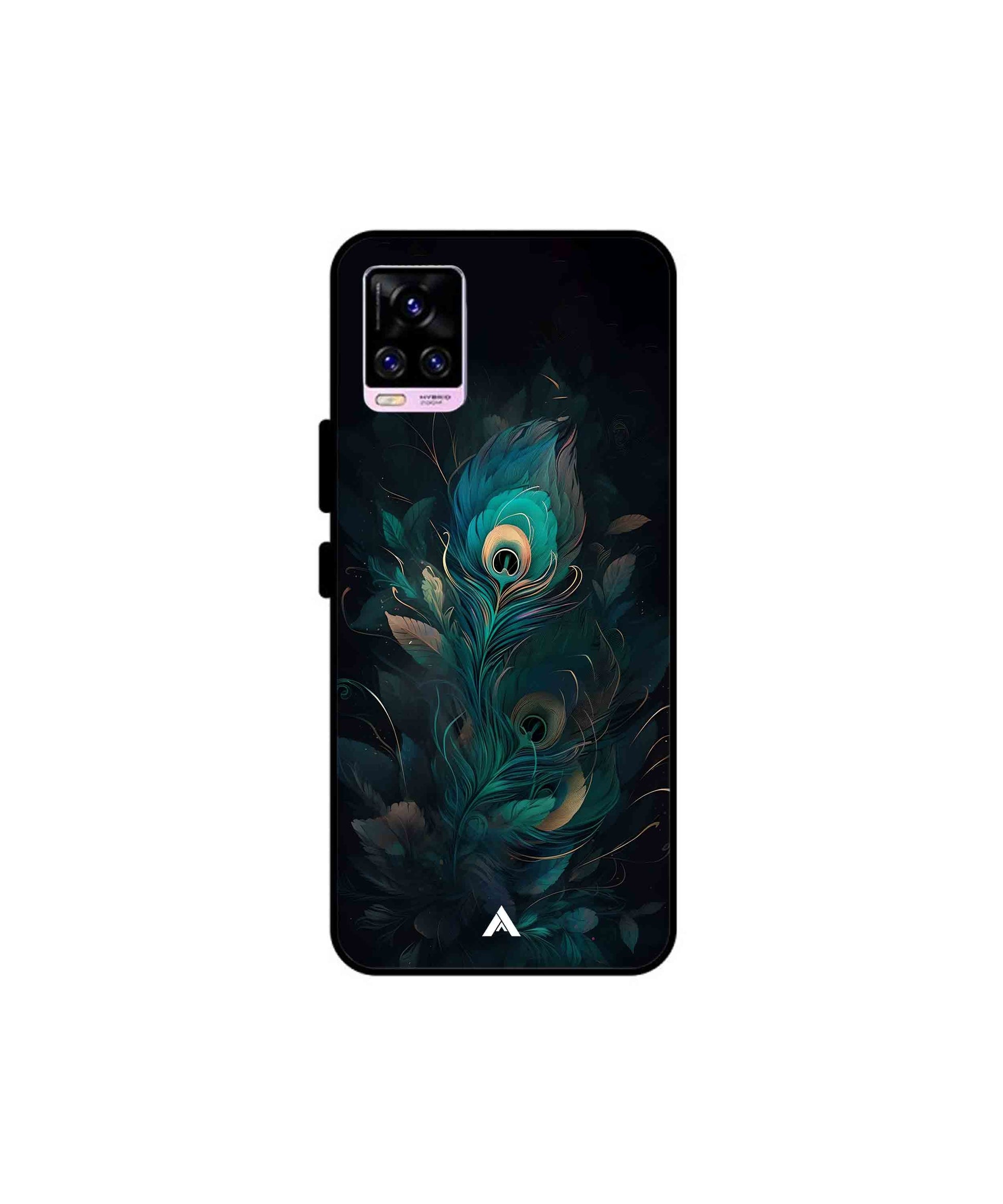 Krishna Mor Punkh Metal Back Cover Phone Case for Vivo v20 Pro