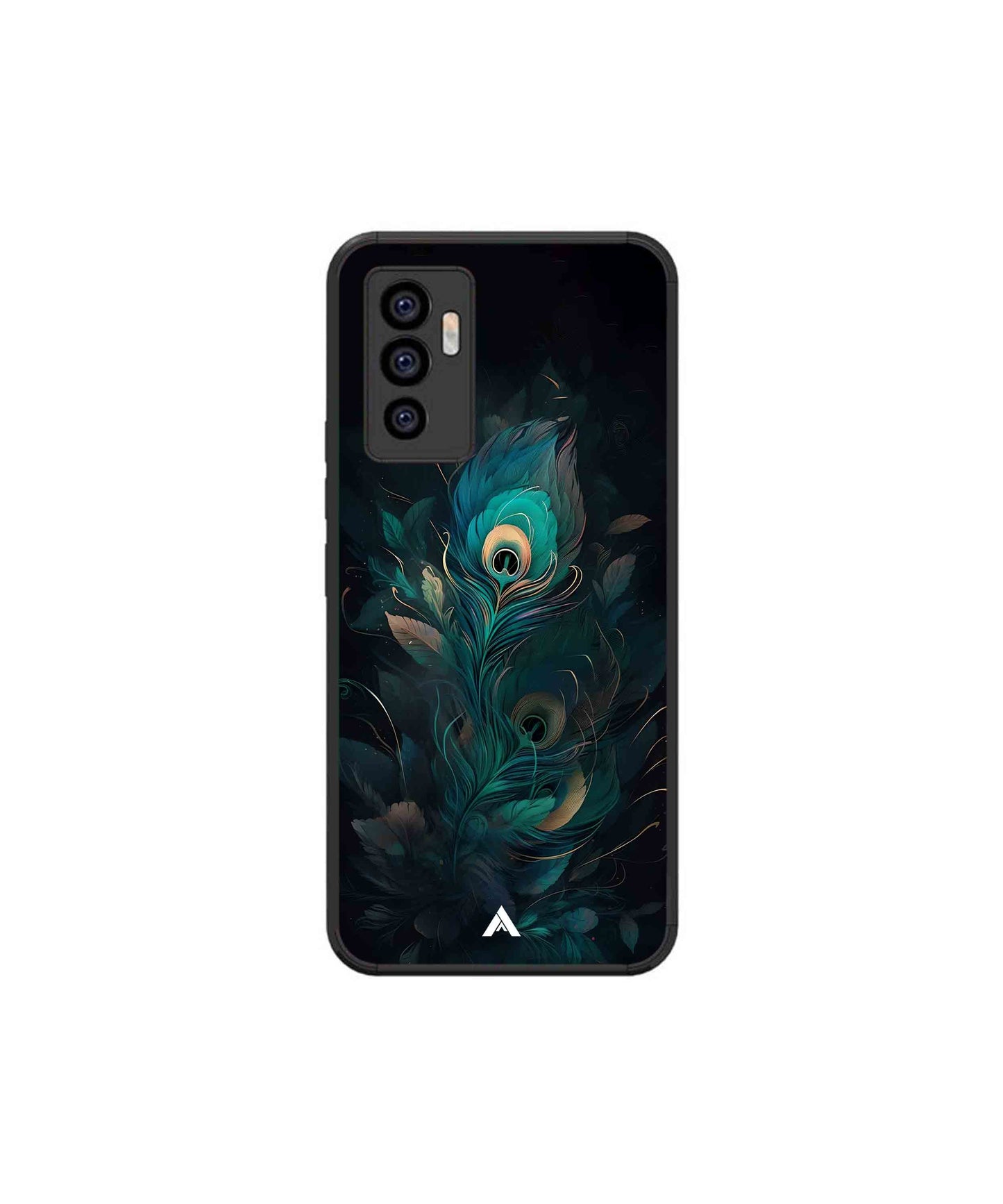Krishna Mor Punkh Metal Back Cover Phone Case for Vivo v23e 