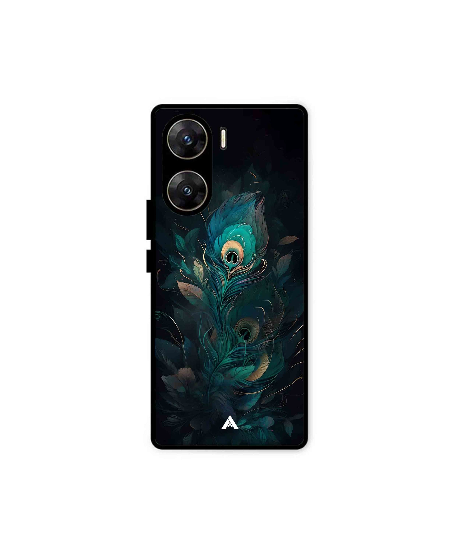Krishna Mor Punkh Metal Back Cover Phone Case for Vivo v29e 