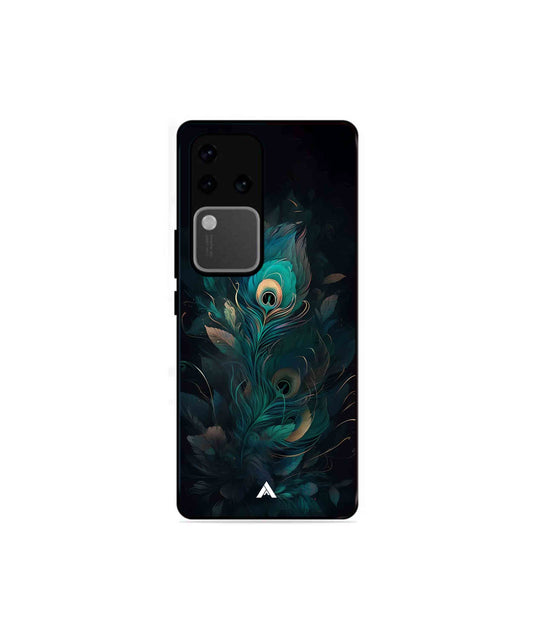 Krishna Mor Punkh Metal Back Cover Phone Case for Vivo v30 Pro 