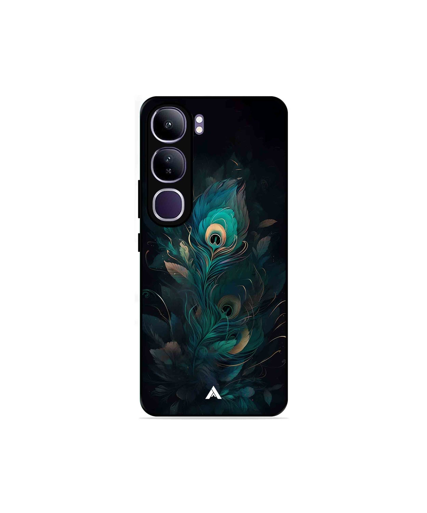 Krishna Mor Punkh Metal Back Cover Phone Case for Vivo v40 Lite 