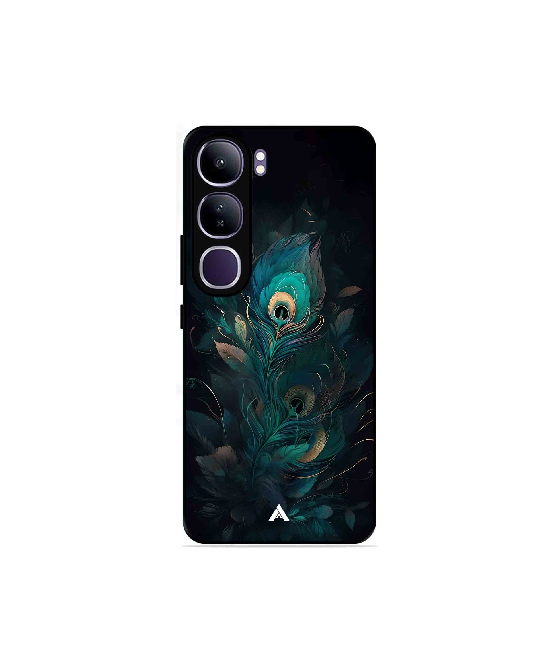Krishna Mor Punkh Metal Back Cover Phone Case for Vivo v40 Lite 