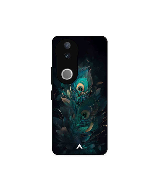 Krishna Mor Punkh Metal Back Cover Phone Case for Vivo v50 
