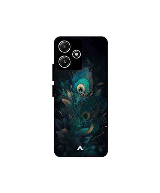 Krishna Mor Punkh Metal Back Cover Phone Case for Xiaomi Redmi 12 5G 