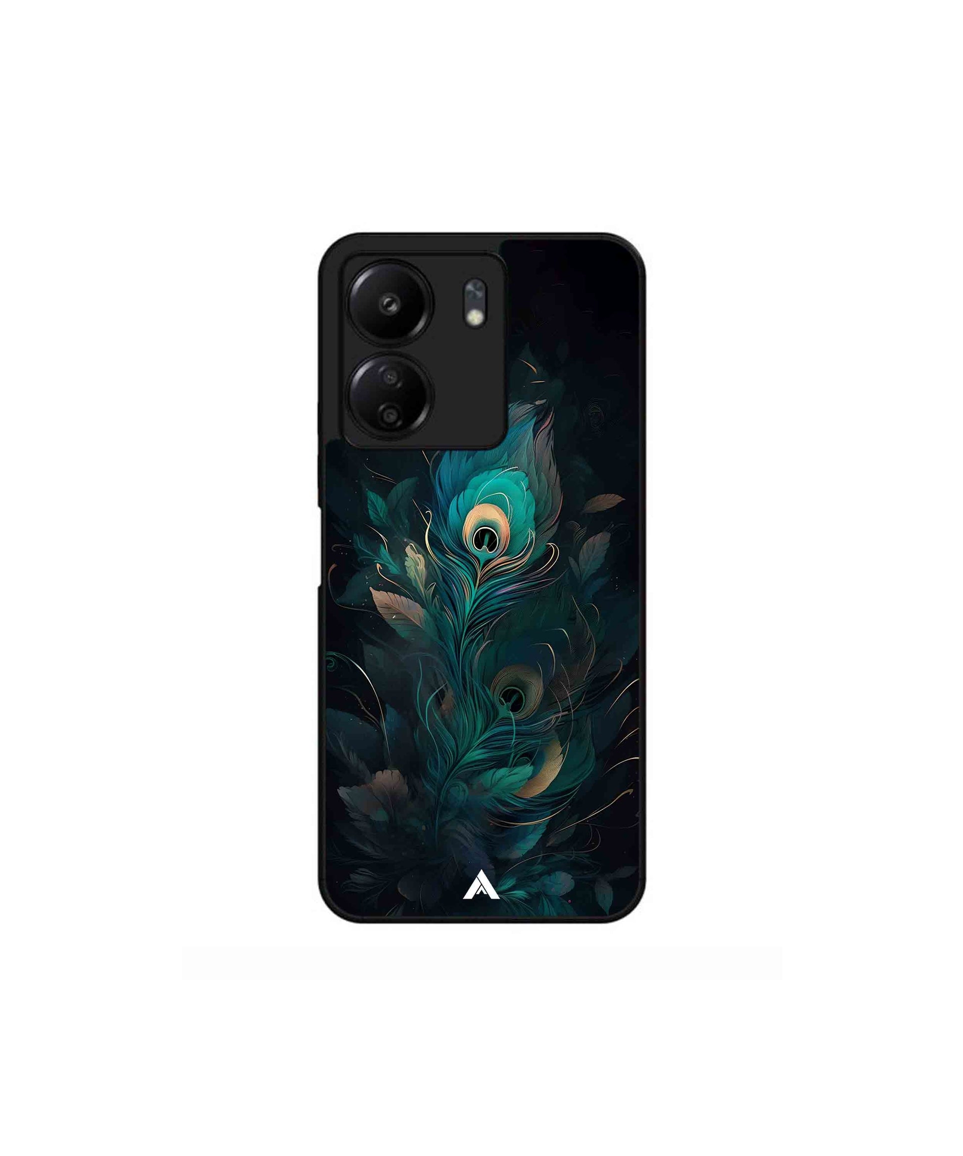 Krishna Mor Punkh Metal Back Cover Phone Case for Xiaomi Redmi 13C 4G 