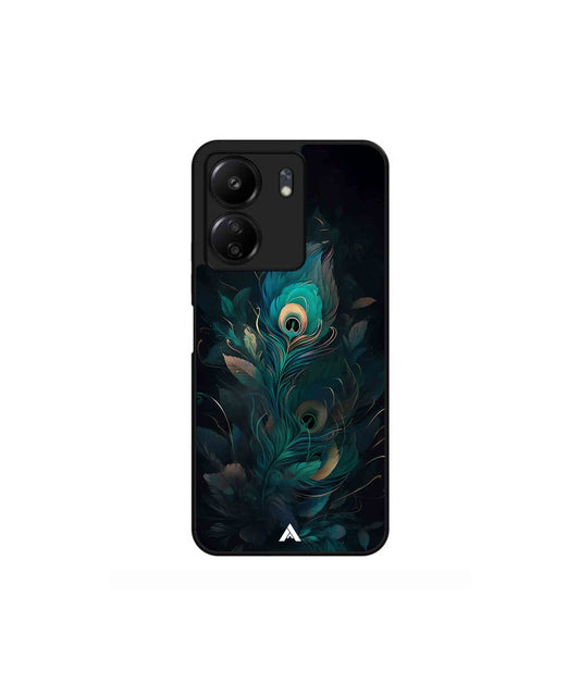 Krishna Mor Punkh Metal Back Cover Phone Case for Xiaomi Redmi 13C 4G 