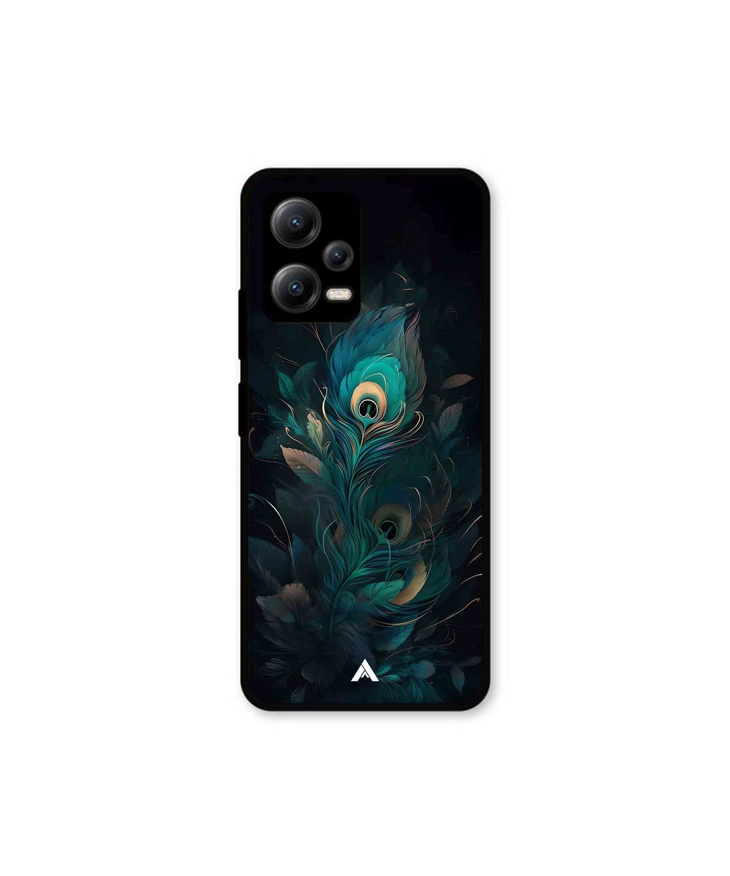 Krishna Mor Punkh Metal Back Cover Phone Case for Xiaomi Redmi Note 12 5G 