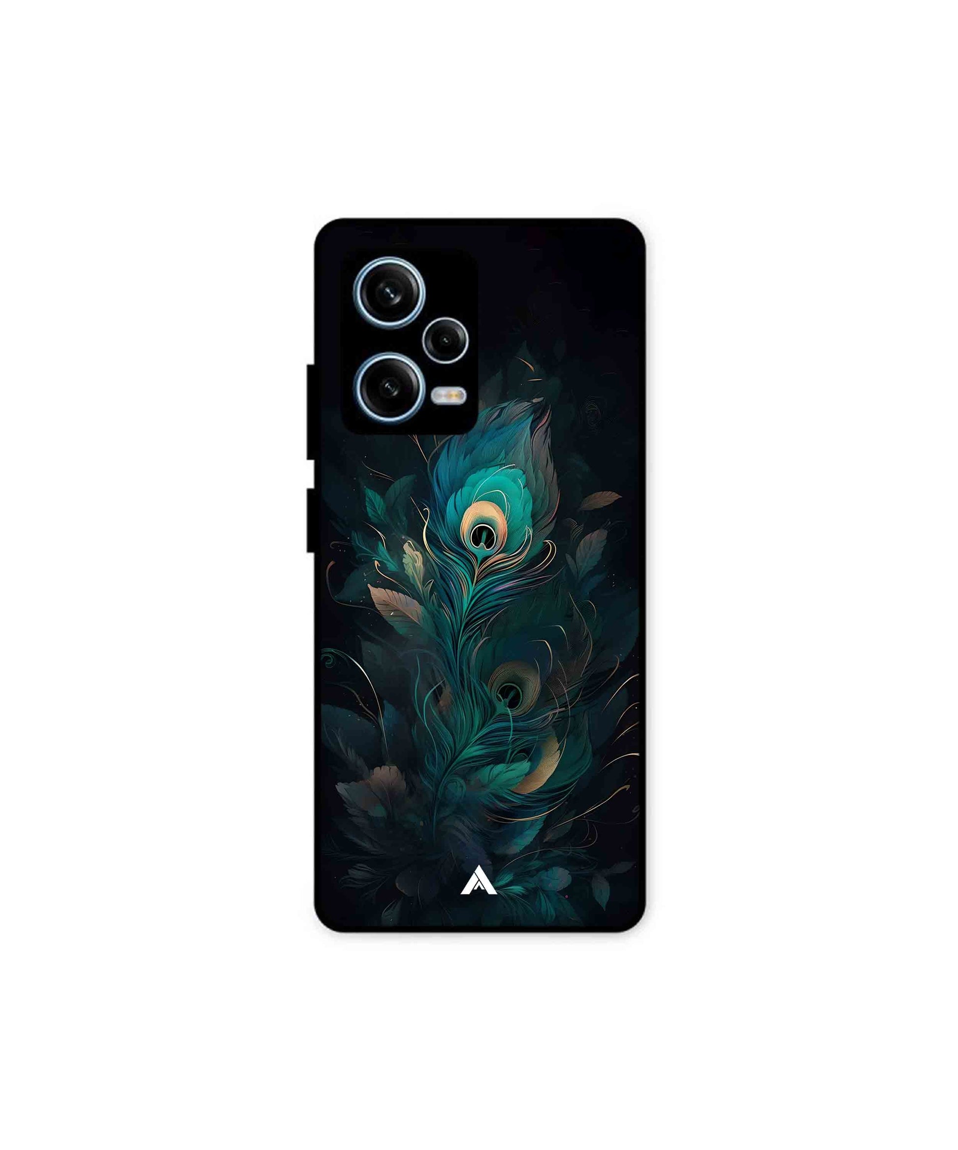 Krishna Mor Punkh Metal Back Cover Phone Case for Xiaomi Redmi Note 12 Pro 