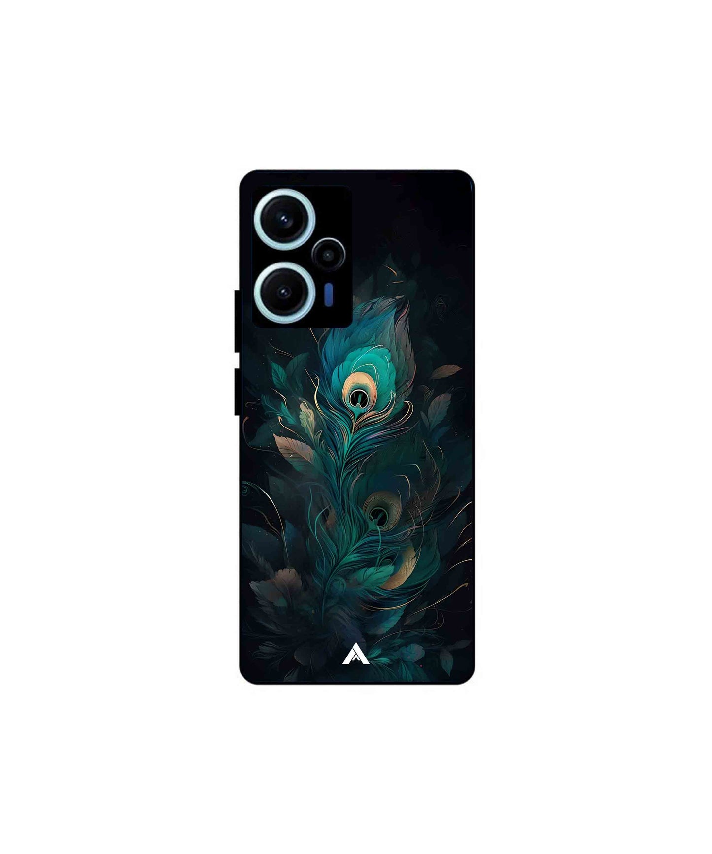 Krishna Mor Punkh Metal Back Cover Phone Case for Xiaomi Redmi Note 12 Turbo 