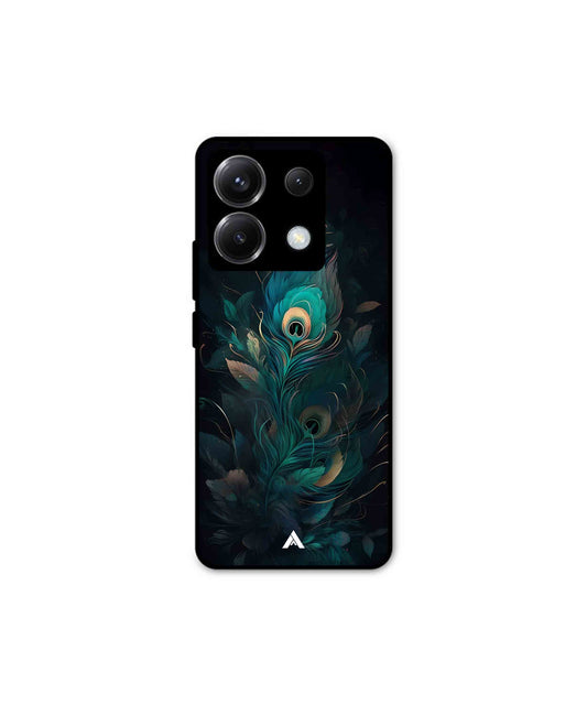 Krishna Mor Punkh Metal Back Cover Phone Case for Xiaomi Redmi Note 13 Pro 