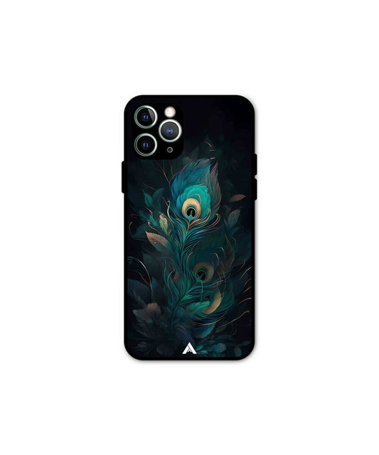 Krishna Mor Punkh Metal Back Cover Phone Case for iPhone 11 Pro Max 