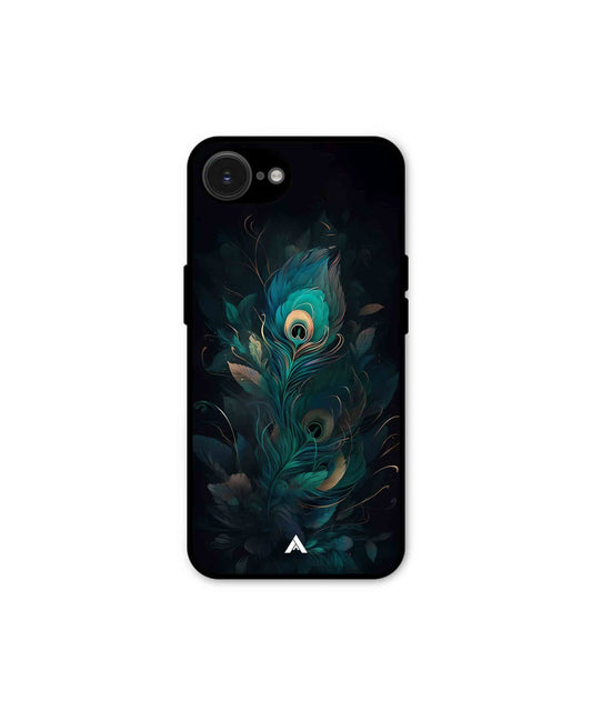 Krishna Mor Punkh Metal Back Cover Phone Case for iPhone 16e 