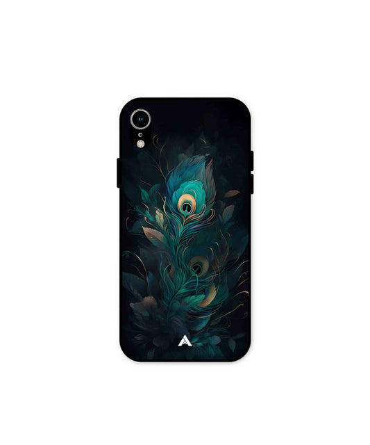 Krishna Mor Punkh Metal Back Cover Phone Case for iPhone Xr 