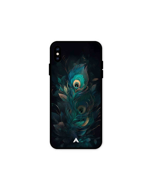 Krishna Mor Punkh Metal Back Cover Phone Case for iPhone Xs Max 