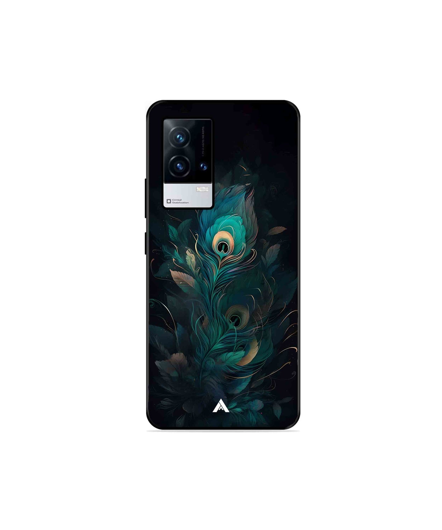 Krishna Mor Punkh Metal Back Cover Phone Case for iQOO 8 