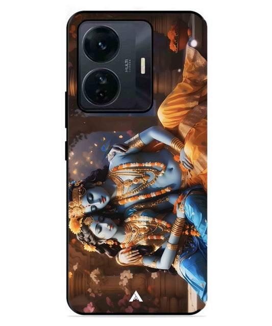 Krishna Radha Metal Back Cover Phone Case for IQOO Z6 Pro