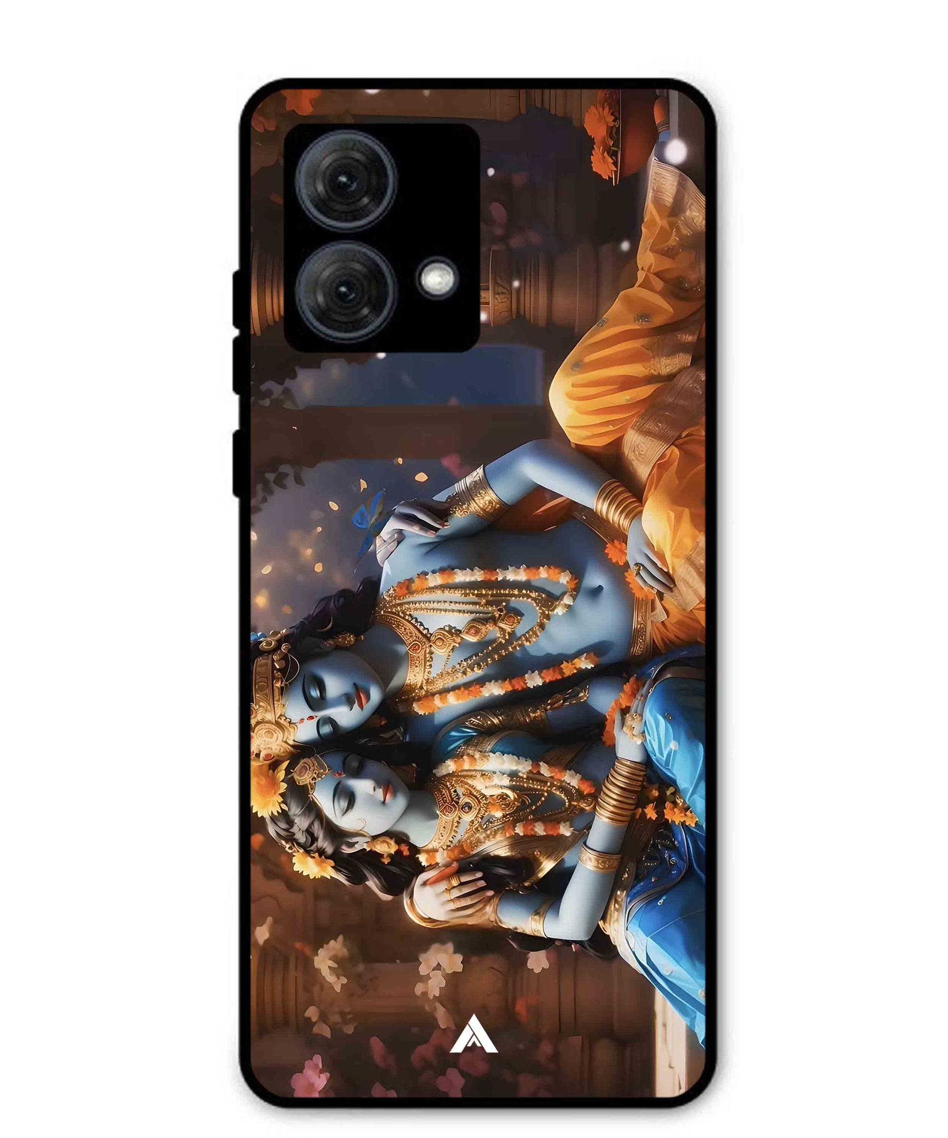 Krishna Radha Metal Back Cover Phone Case for Moto G84
