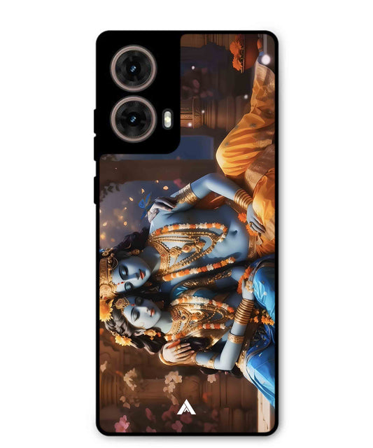 Krishna Radha Metal Back Cover Phone Case for Moto G85