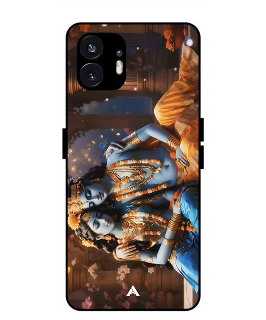Krishna Radha Metal Back Cover Phone Case for Nothing Phone 2a Plus