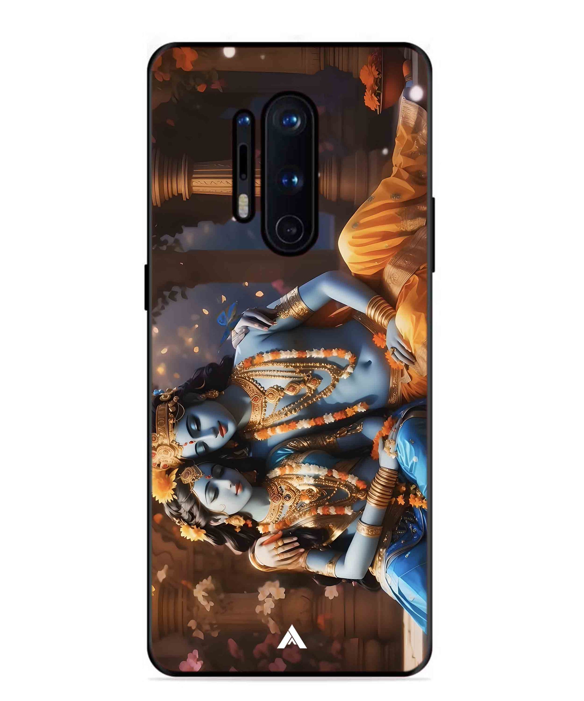 Krishna Radha Metal Back Cover Phone Case for Oneplus 8 Pro