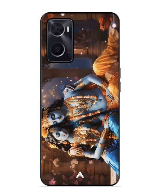 Krishna Radha Metal Back Cover Phone Case for Oppo A36