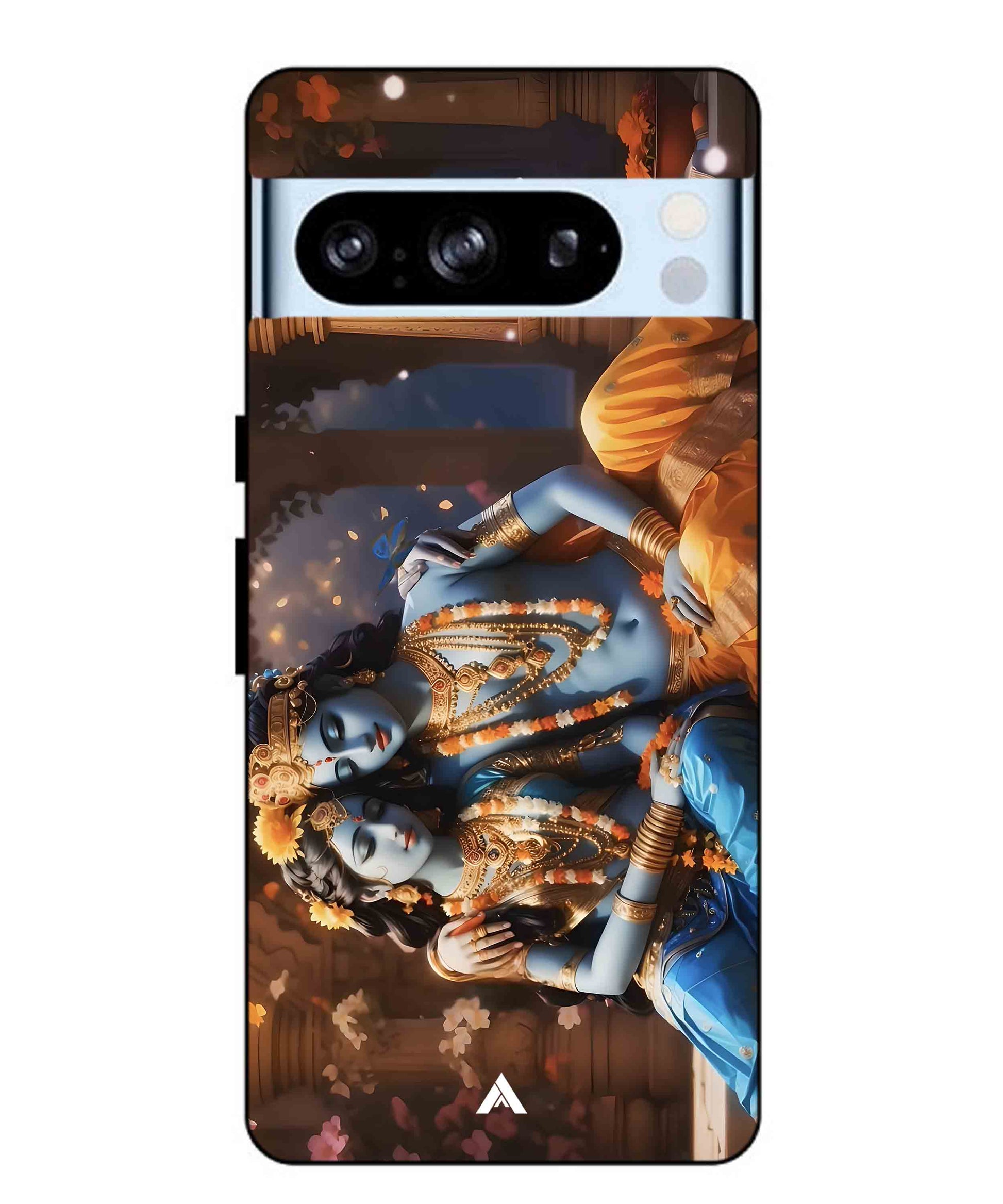 Krishna Radha Metal Back Cover Phone Case for Pixel 8 Pro