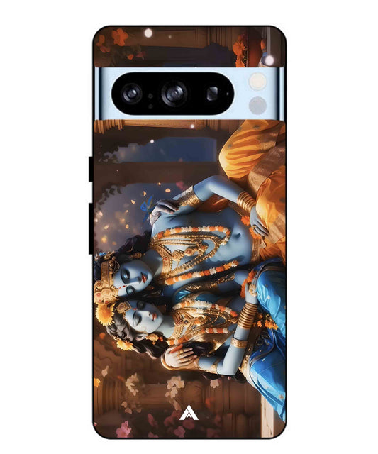 Krishna Radha Metal Back Cover Phone Case for Pixel 8 Pro