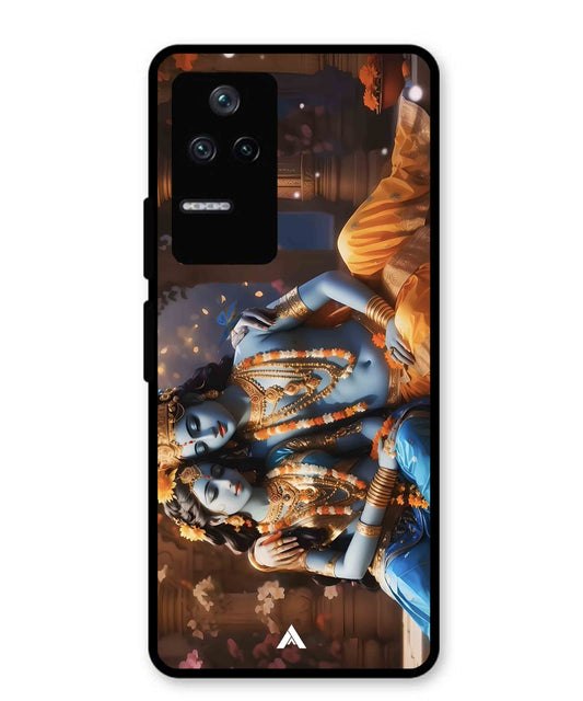 Krishna Radha Metal Back Cover Phone Case for Poco F4