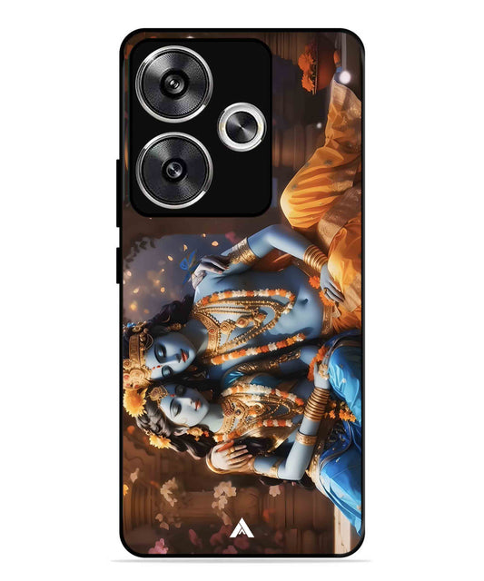 Krishna Radha Metal Back Cover Phone Case for Poco F6