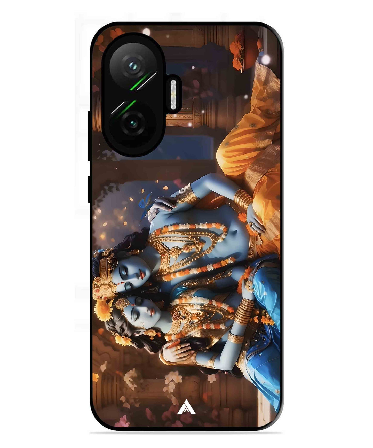 Krishna Radha Metal Back Cover Phone Case for Poco F7