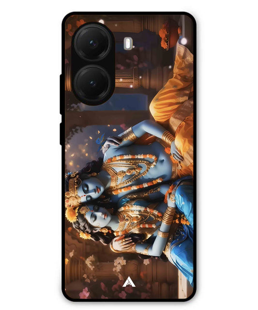 Krishna Radha Metal Back Cover Phone Case for Poco X7 Pro