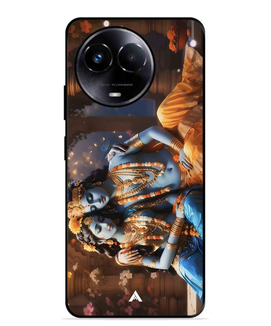 Krishna Radha Metal Back Cover Phone Case for Realme 11X