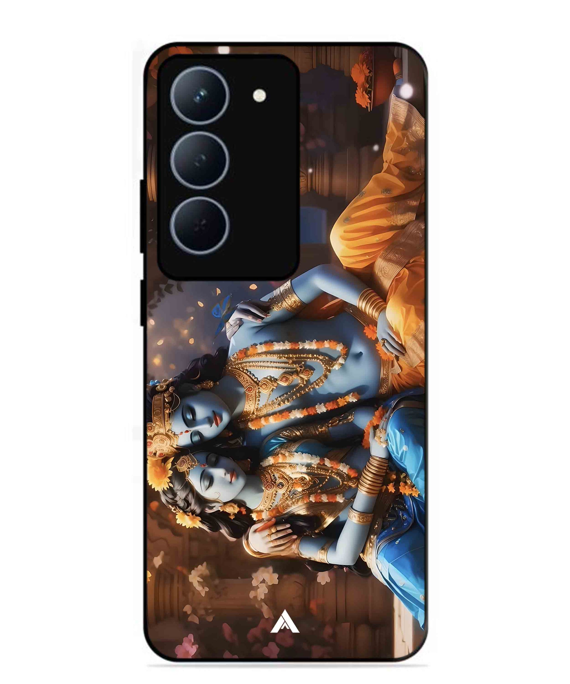 Krishna Radha Metal Back Cover Phone Case for Realme 14X