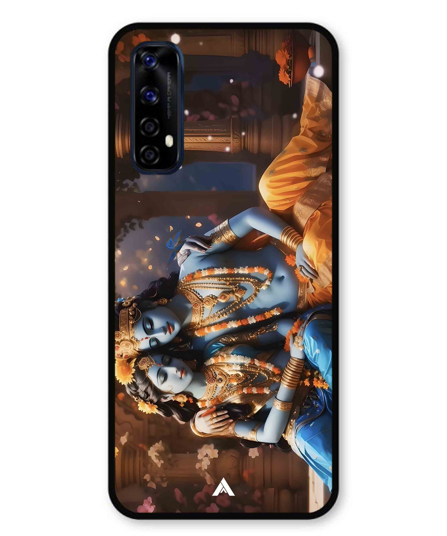 Krishna Radha Metal Back Cover Phone Case for Realme 7