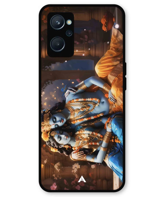 Krishna Radha Metal Back Cover Phone Case for Realme 9i