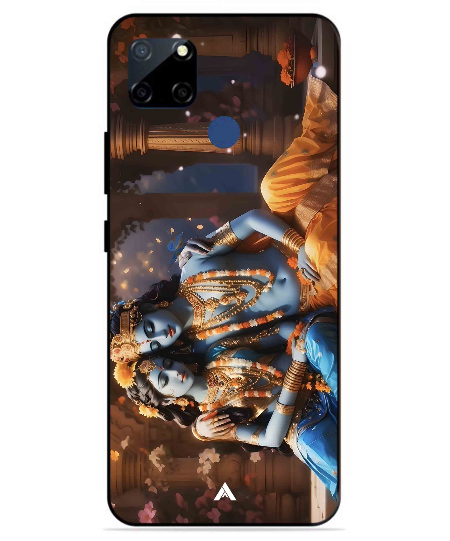 Krishna Radha Metal Back Cover Phone Case for Realme C12