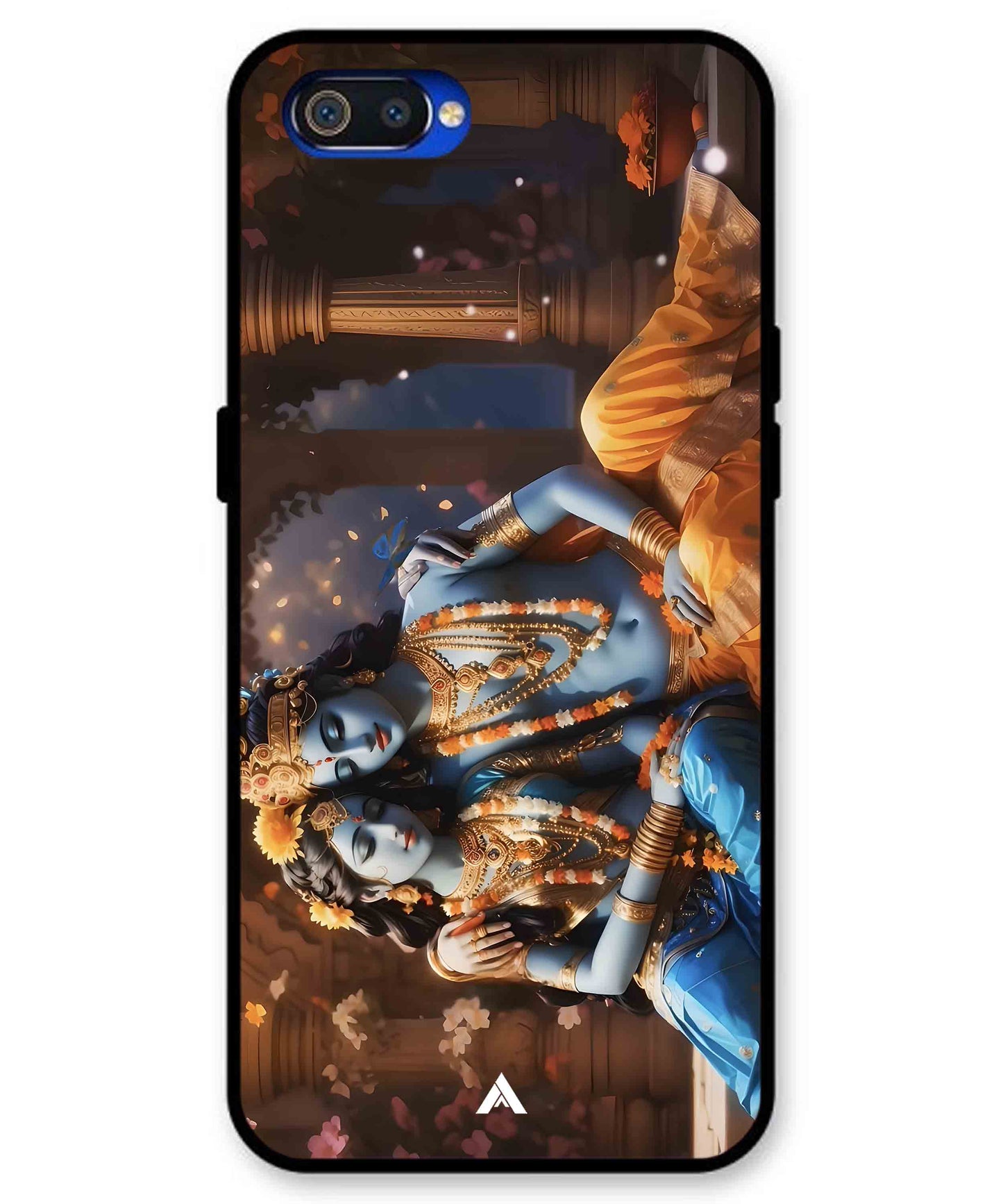 Krishna Radha Metal Back Cover Phone Case for Realme C2