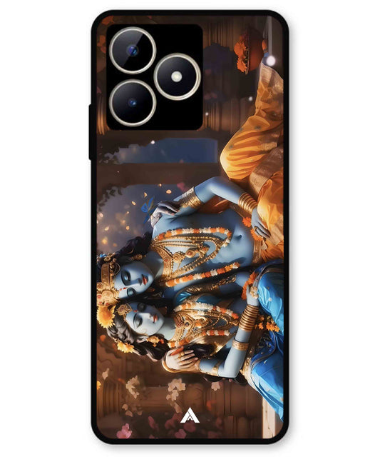 Krishna Radha Metal Back Cover Phone Case for Realme C51
