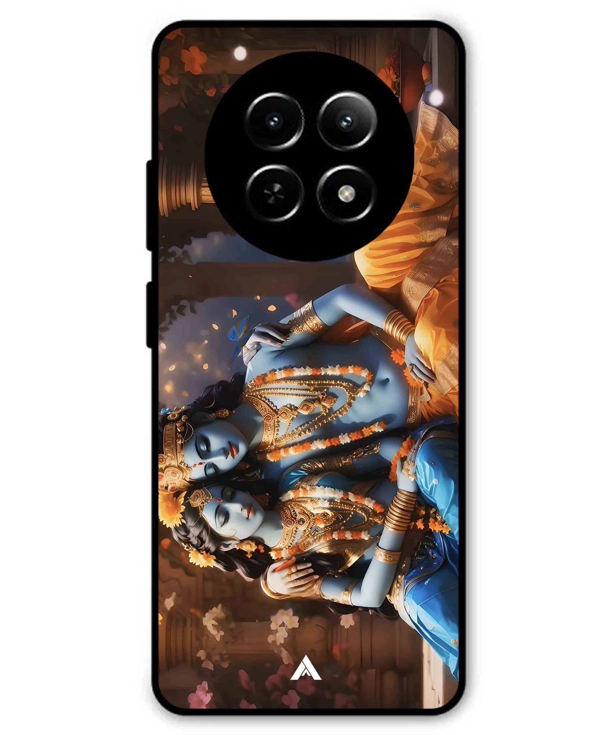 Krishna Radha Metal Back Cover Phone Case for Realme C65