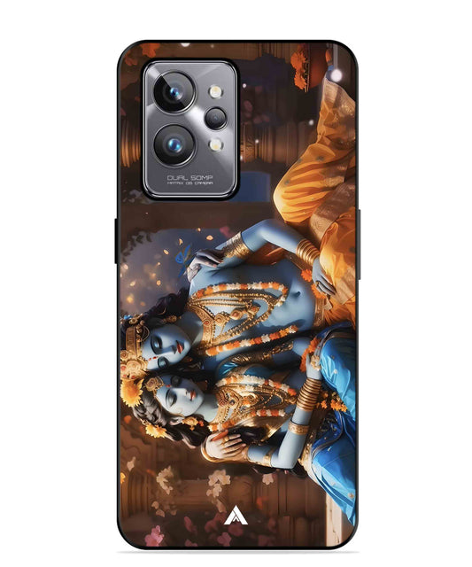 Krishna Radha Metal Back Cover Phone Case for Realme GT 2 Pro