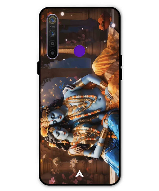 Krishna Radha Metal Back Cover Phone Case for Realme Narzo 10