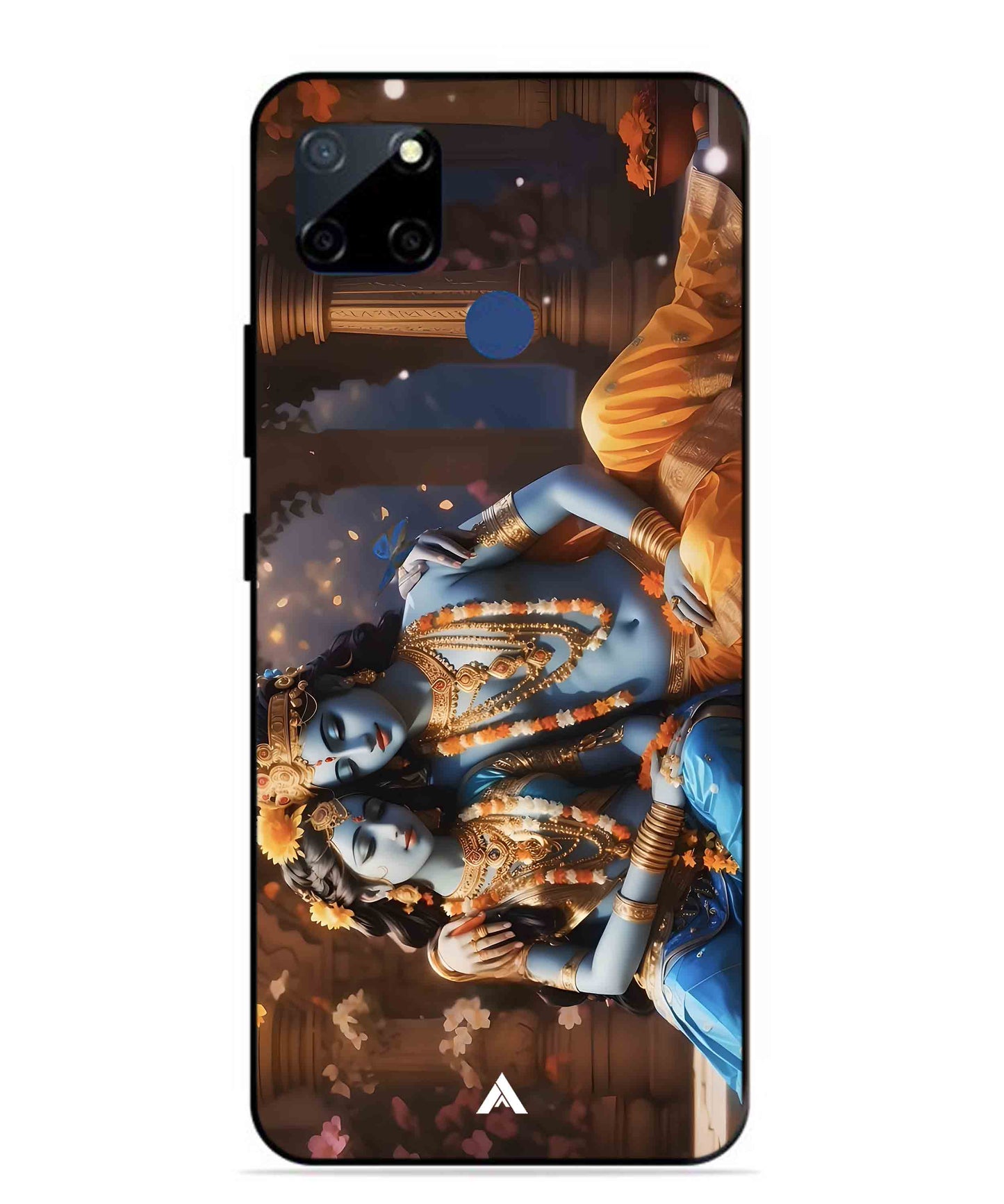 Krishna Radha Metal Back Cover Phone Case for Realme Narzo 30A